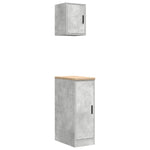 ZNTS Garage Cabinets 2 pcs Concrete Grey Engineered Wood 3328290