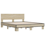 Bed Frame without Mattress Sonoma Oak 150x200 cm King Size 3280188