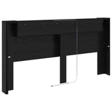 Headboard Black Oak 200 x 15 x 103.5 cm Engineered Wood 886267