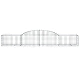 Arched Gabion Baskets 10 pcs 300x50x40/60 cm Galvanised Iron 3146655
