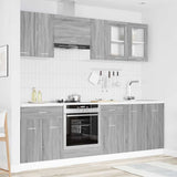 Kitchen Cabinet Set Lyon 8 pcs Grey Sonoma Engineered Wood 3388349