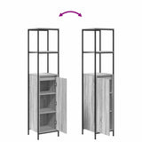 Bathroom Furniture Set with Drawer 2 pcs Grey sonoma and Black 3328377