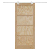 Sliding Door Brown 93 x 211 cm Solid Pine Wood 3333600