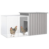 Chicken Cage Grey 200x91x100 cm Galvanised Steel 171546