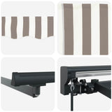 Manual Awning Frame with LEDs Light Grey and White 3.5 x 2 m 3425727