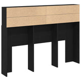 Headboard Cabinet Black Oak 140 x 19 x 103.5 cm Engineered Wood 862752