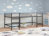 Kids'Loft Bed Frame Black 99.5 x 200 cm Steel 42020764