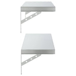 Wall Shelves 2 pcs 75x23.5 cm Silver Stainless Steel 3214507