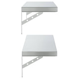 Wall Shelves 2 pcs 75x23.5 cm Silver Stainless Steel 3214507