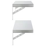 Wall Shelves 2 pcs 75x23.5 cm Silver Stainless Steel 3214507