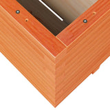 Garden Planter Wax Brown 100x100x49.5 cm Solid Wood Pine 3282541