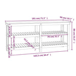 ZNTS Work Bench 181x50x80 cm Solid Wood Pine 823654