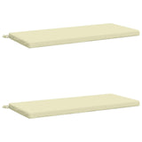 2-Piece Bench Cushions SOEST 2 pcs 100% Polyester Cream 949347