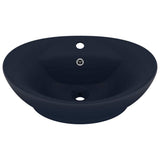 146935 Luxury Basin Overflow Oval Matt Dark Blue 58,5x39 cm Ceramic