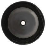 ZNTS Basin Ceramic Round Black 41.5x13.5 cm 142732