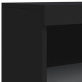 Sideboards with LED Lights 3 pcs Black Engineered Wood 3209129