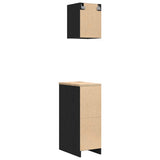 Garage Cabinets 2 pcs Black Engineered Wood 3328261