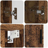 Bathroom Furniture Set 4 pcs Old Wood Engineered wood & Metal 3393011