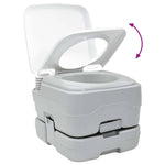 Camping Toilet 2 pcs Grey and White 50.5 x 33 x 103 cm 42001433