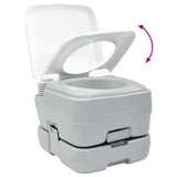 Camping Toilet 2 pcs Grey and White 50.5 x 33 x 103 cm 42001433