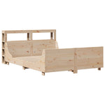 ZNTS Bed Frame without Mattress 150x200 cm King Size Solid Wood Pine 3306456