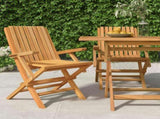 Folding Garden Chair Set of 2 Teak Solid teak wood Standard 362758