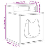 Cat House Concerte 42.5 x 40 x 53.5 cm Engineered Wood 8000692