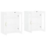 Wall Mounted Cabinets 2 pcs White Engineered Wood 3197921