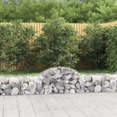 Arched Gabion Baskets 11 pcs 200x50x40/60 cm Galvanised Iron 3146266