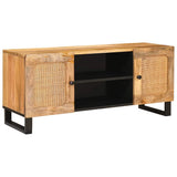 TV Cabinet with Shelf Brown 105 x 33 x 46 cm Solid Mango Wood 4018044