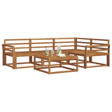 Outdoor Sofa Set 5 pcs Natural Solid Acacia Wood 3367542