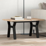 Coffee Table Y-Frame 80x50x40.5 cm Solid Wood Pine and Steel 3282772