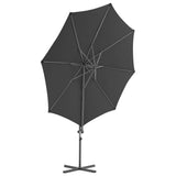 ZNTS Cantilever Garden Parasol with Steel Pole Anthracite 300 cm 44630