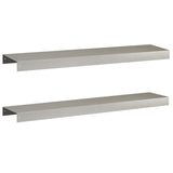 Garden Cover Profile 2 pcs 100 x 20 x 5 cm Stainless Steel 8012928