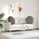 Seat Cushions 2 pcs Light Grey 80 cm Corduroy Fabric 42014260