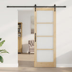 Sliding Door Manual ORKDAL Brown 78 x 211 cm Wood and metal 3332469
