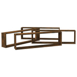 Wall Cube Shelves 4 pcs Smoked Oak 100x15x30 cm Engineered Wood 815907