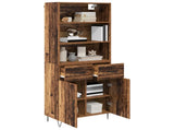 Highboard with Drawer 2 pcs Old Wood Engineered Wood 3415720