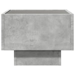 ZNTS Bedside Table with Infinity LED Concrete Grey 40x40x30 cm 3284066