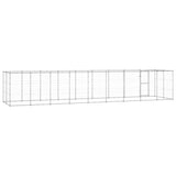 Outdoor Dog Kennel Galvanised Steel with Roof 21.78 m 3082306