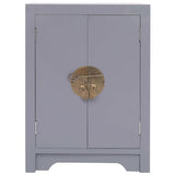 Bedside Cabinet Grey 38x28x52 cm Paulownia Wood 284072