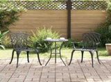 Garden Chair 2 pcs Black 53 x 51 x 88.5cm Aluminium 42002399
