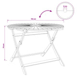 Folding Garden Table Natural 110 x 75 cm Solid Acacia Wood 42024981