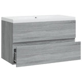 Sink Cabinet with Built-in Basin Grey Sonoma Engineered Wood 3120343