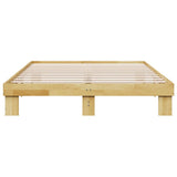 Bed Frame without Mattress 140x200 cm Solid Wood Oak 851951