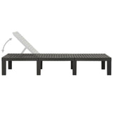 Sun Lounger Plastic Anthracite 315827
