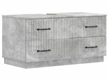 2 Piece Bathroom Cabinet Set HOORN Concrete Grey 3417552