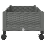 Garden Planter with Wheels Light Grey 80 x 40 x 33 cm PP 3422957