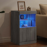 Sideboard with LED Lights Grey Sonoma 41x37x67 cm 836684