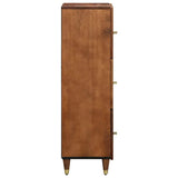 Highboard with Shelf Brown 40 x 33 x 110 cm Solid Mango Wood 4018765